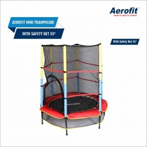 Aerofit Mini Trampoline With Safety Net 55″